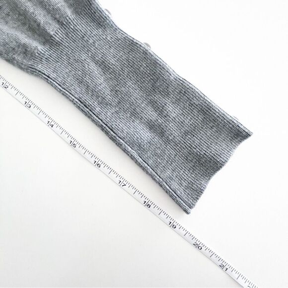 Current Fashion Collection Cardigan Fine Knit Button Up Grey Women's S NWT - Picture 7 of 10